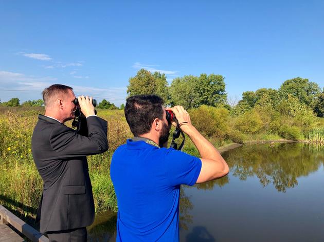 Congressman Stivers Goes Birding at Grange Insurance Audubon Center