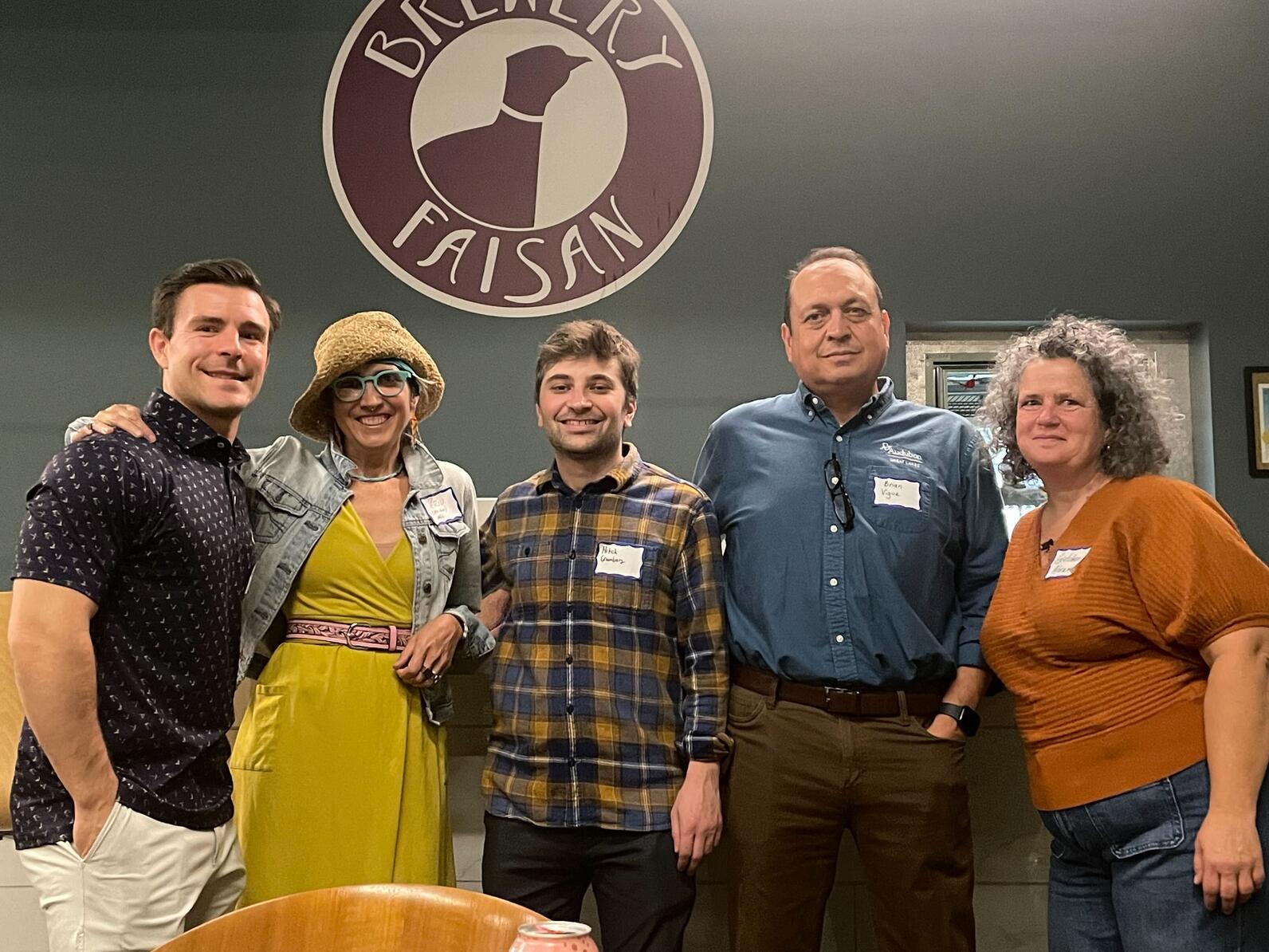 (Left to right) Adam Forrer, Policy Director of Climate for Audubon Great Lakes; Eriu Martinez, Wild Indigo Coordinator, Detroit for Audubon Great Lakes; Mitch Greenberg, Government Affairs Associate for Audubon Great Lakes; Brian Vigue, Policy Director o