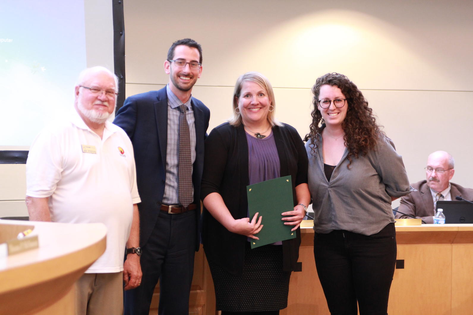 Sinnissippi Audubon Society receives their "Year of the Bird Proclamation" from City of Rockford, Illinois