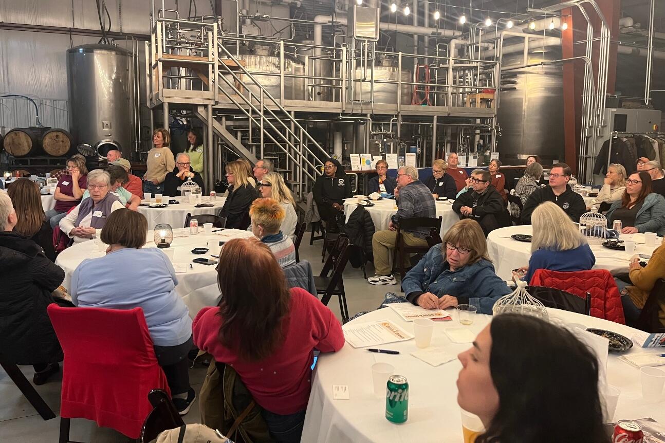 More than 60 Audubon members and residents from Northwest Indiana gathered for Birds and Brews at Byway Brewing Company in Hammond, Indiana. 