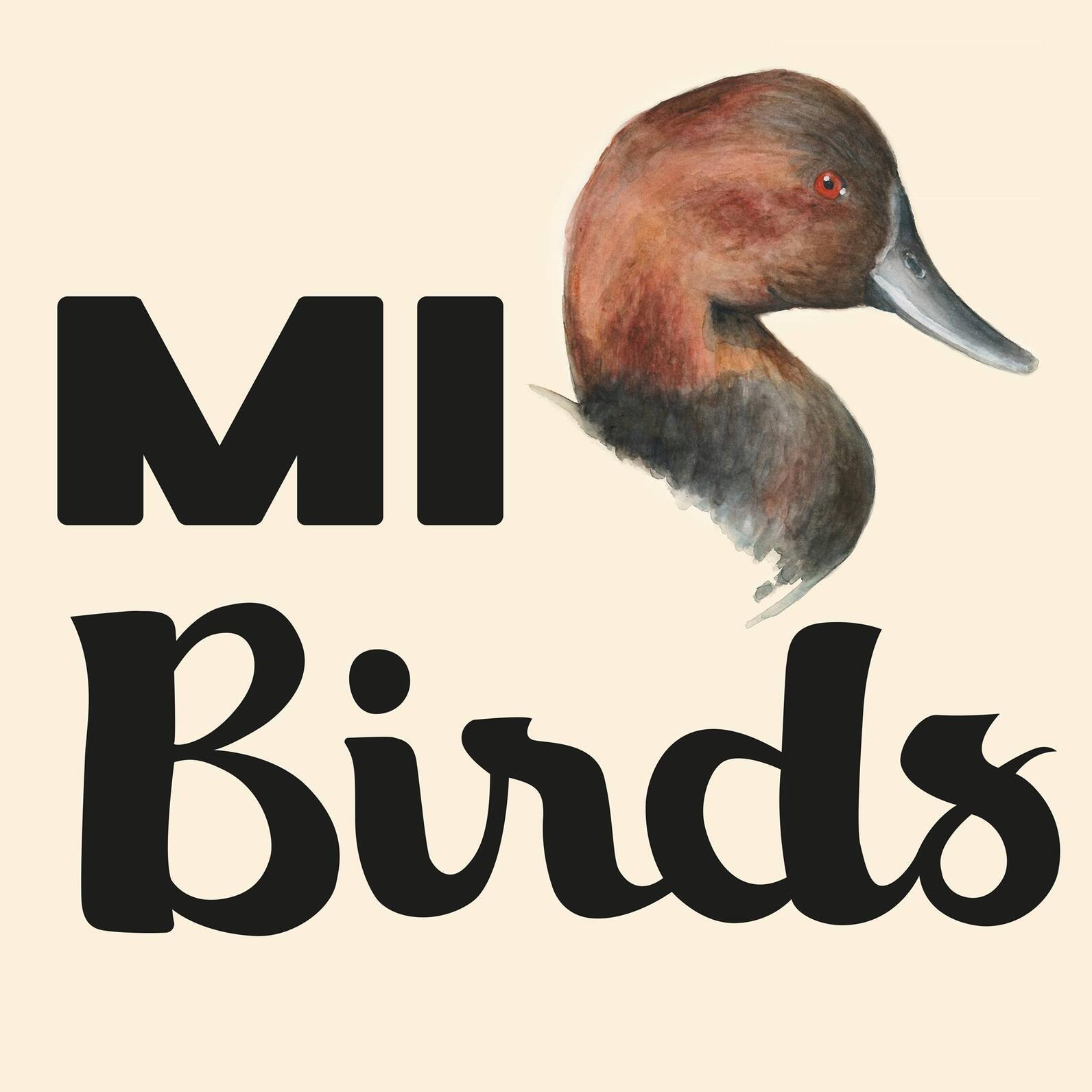 Canvasback Duck MI Birds logo.