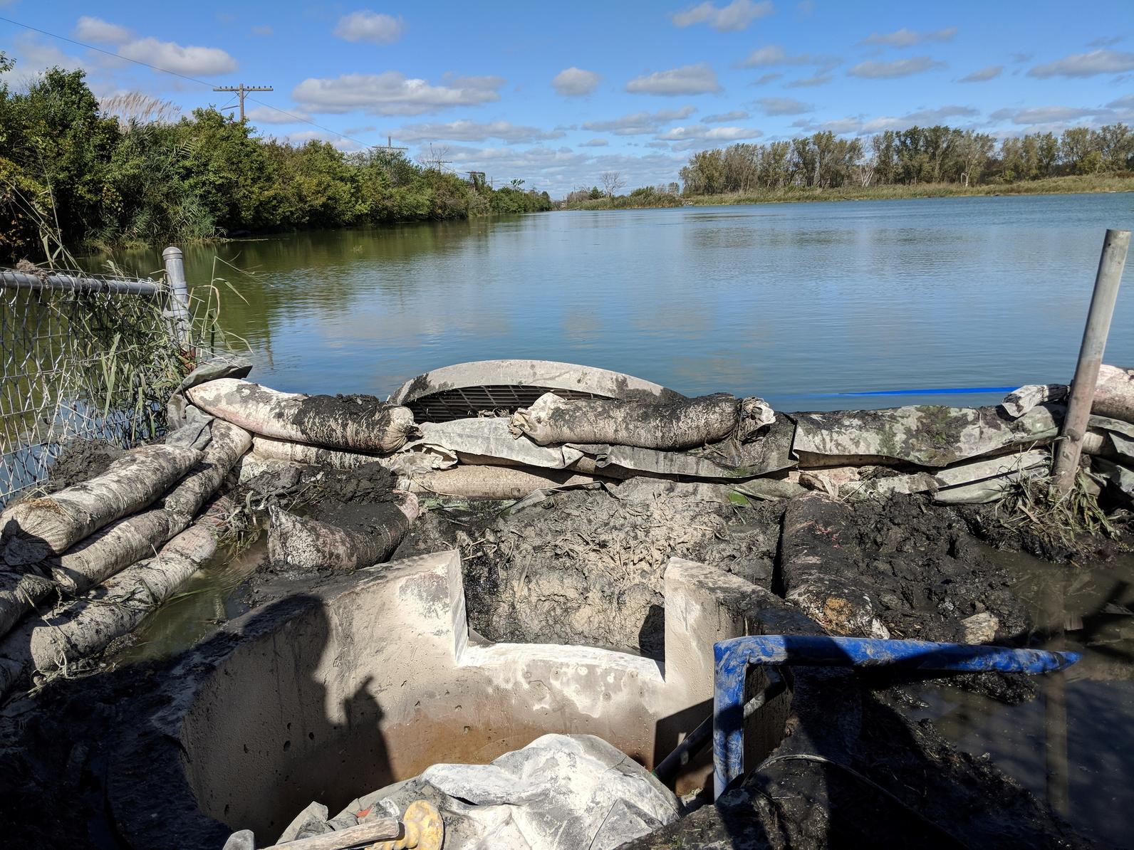Water control structure at Indian Ridge Marsh Water control structure at Indian Ridge Marsh